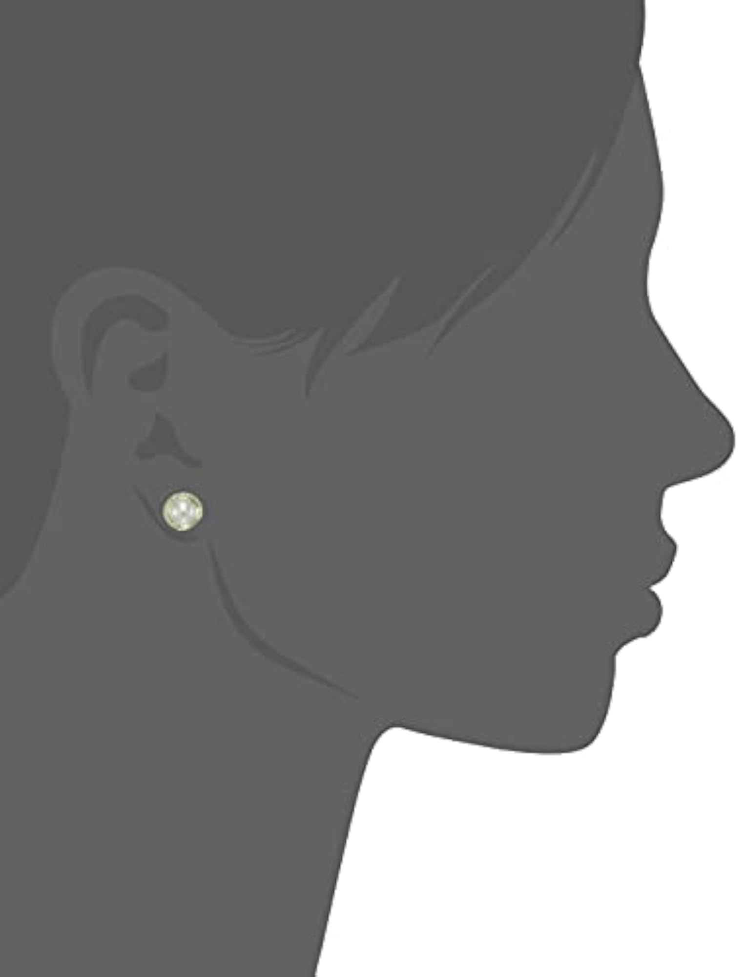 Tone Highlighted Pearl Stud Earring